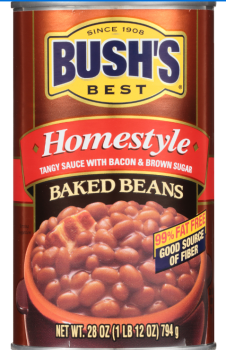 BUSH'S 'Homestyle' Baked Beans Tangy Sauce with Bacon & Brown Sugar 794 gr
